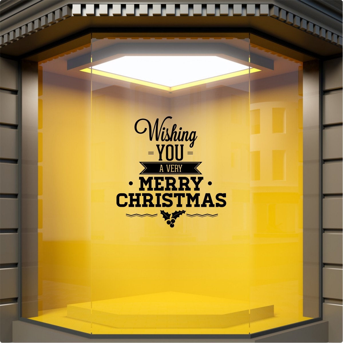 Wishing You A Merry Christmas Window Sticker product display image 4
