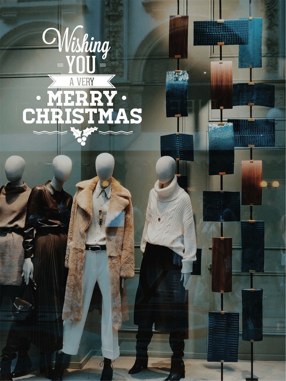 Wishing You A Merry Christmas Window Sticker product display image 5
