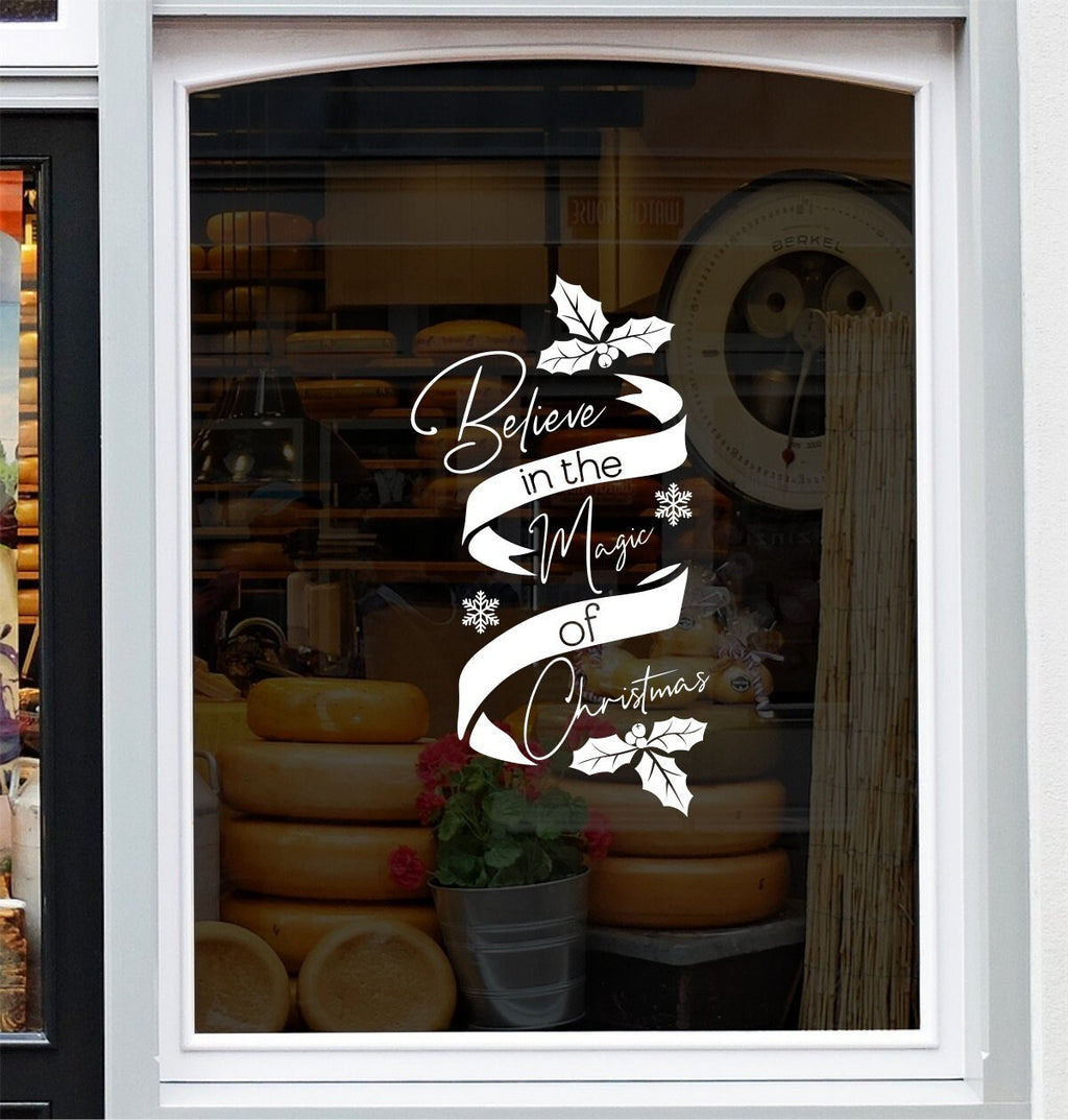 Believe in the Magic of Christmas Window Sticker product display image 3