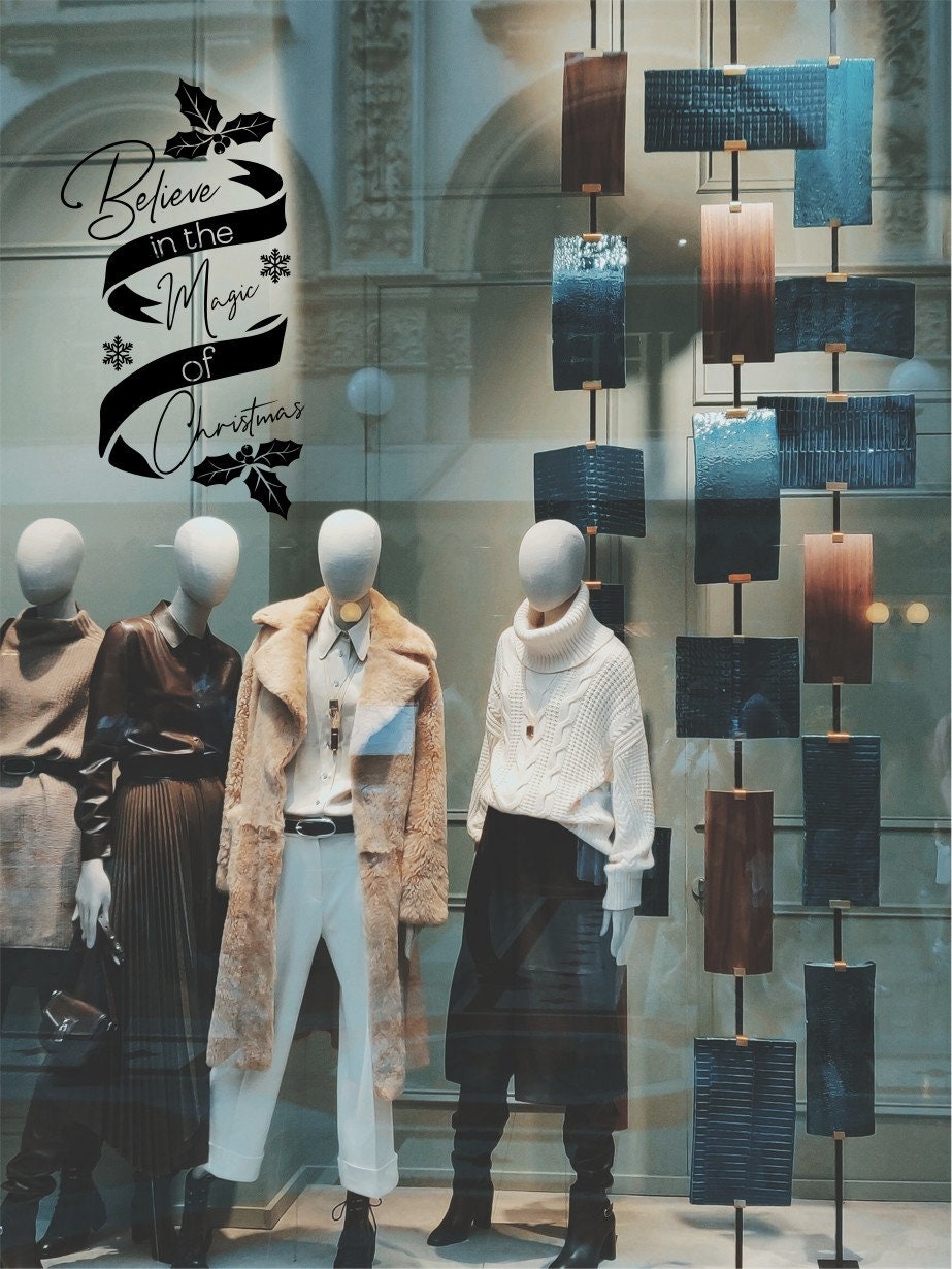 Believe in the Magic of Christmas Window Sticker product display image 6