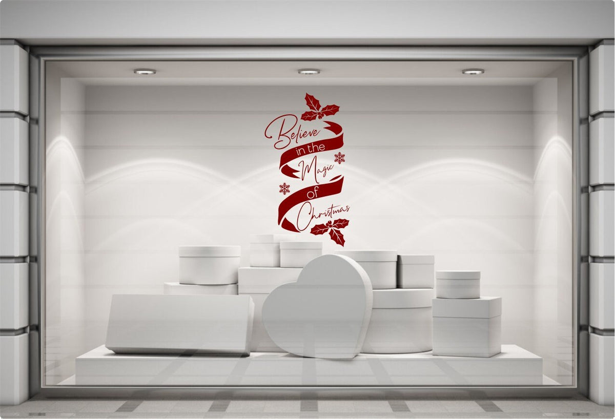 Believe in the Magic of Christmas Window Sticker product display image 7