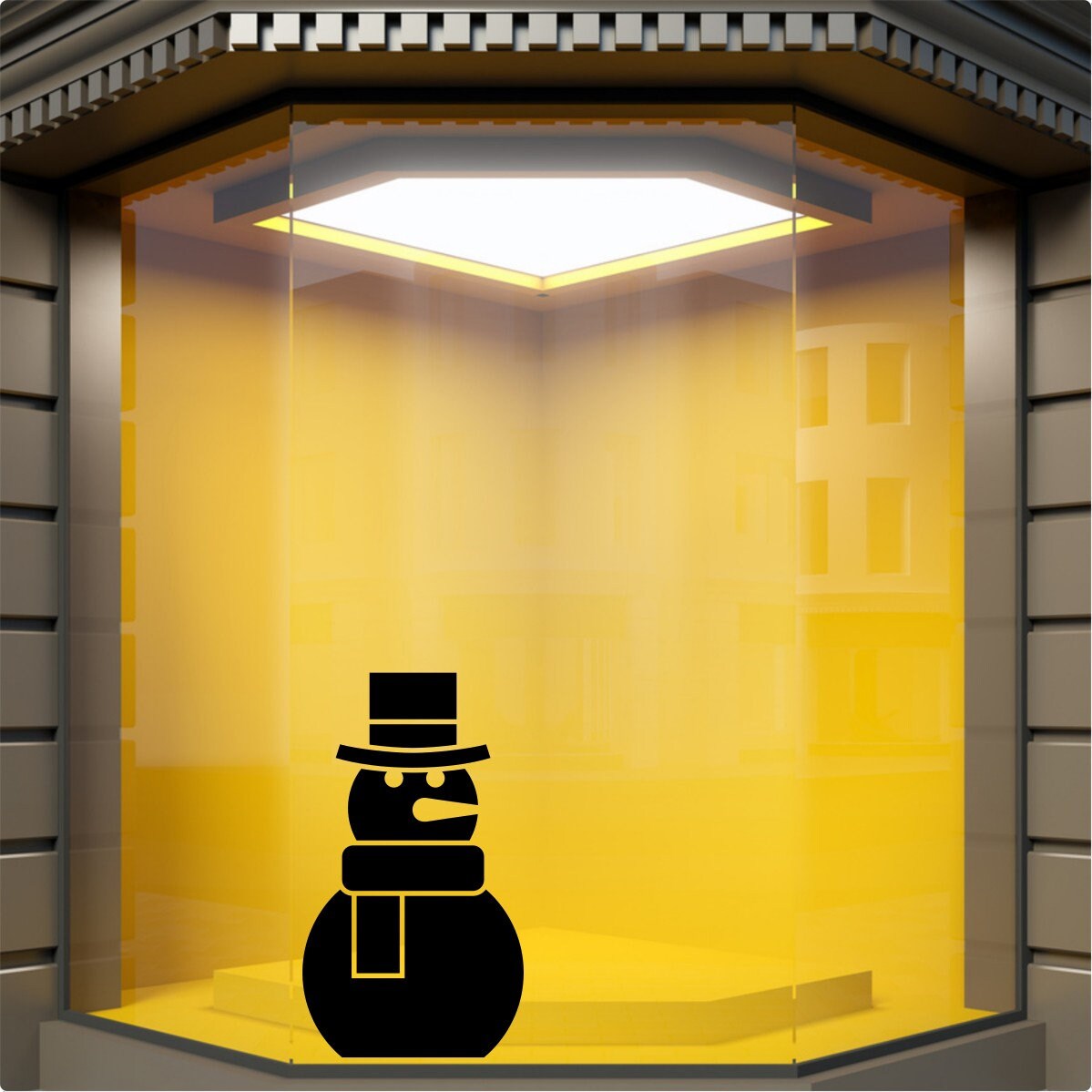 Snowman Xmas Window Sticker product display image 2