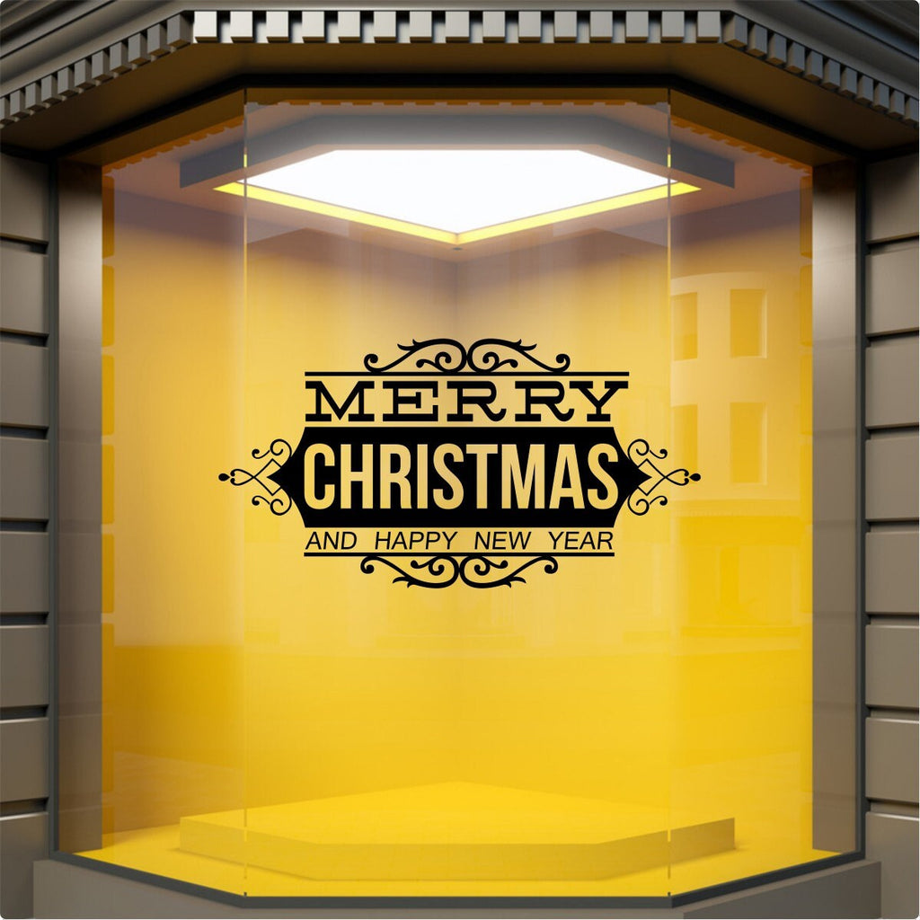 Merry Christmas and Happy New Year Window Sticker product display image 6
