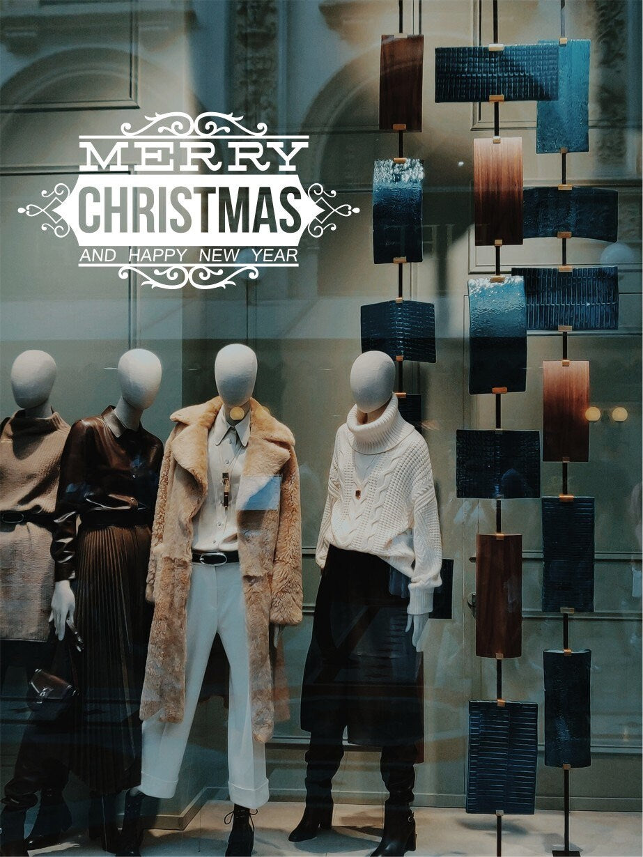 Merry Christmas and Happy New Year Window Sticker product display image 7