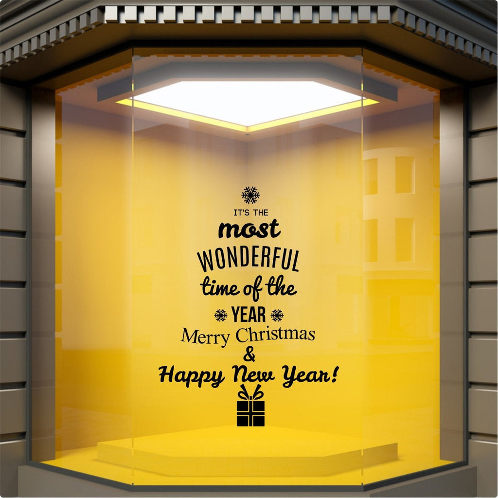 It's The Most Wonderful Time Of The Year Christmas Window Sticker product display image 2