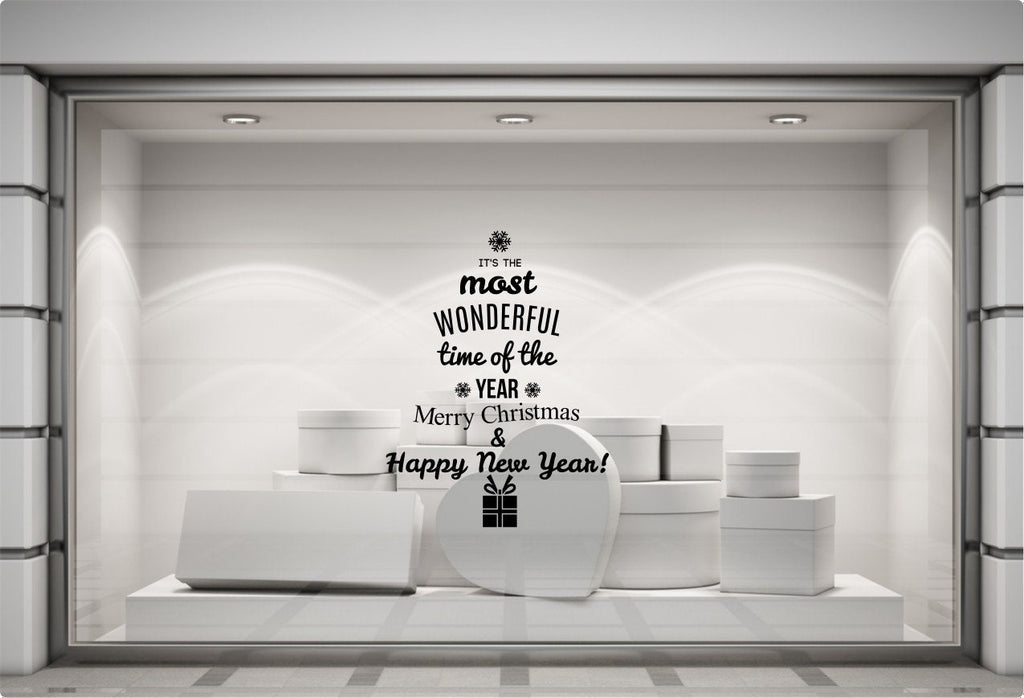 It's The Most Wonderful Time Of The Year Christmas Window Sticker product display image 5