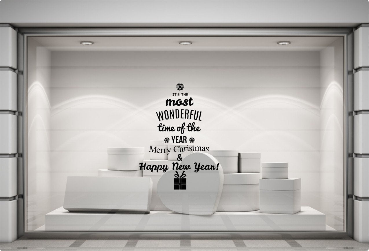 It's The Most Wonderful Time Of The Year Christmas Window Sticker product display image 5
