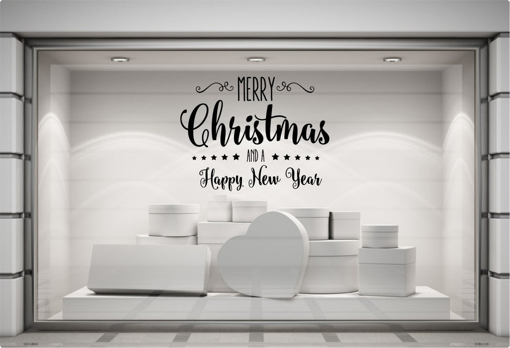 Merry Christmas And A Happy New Year Window Sticker product display image 8