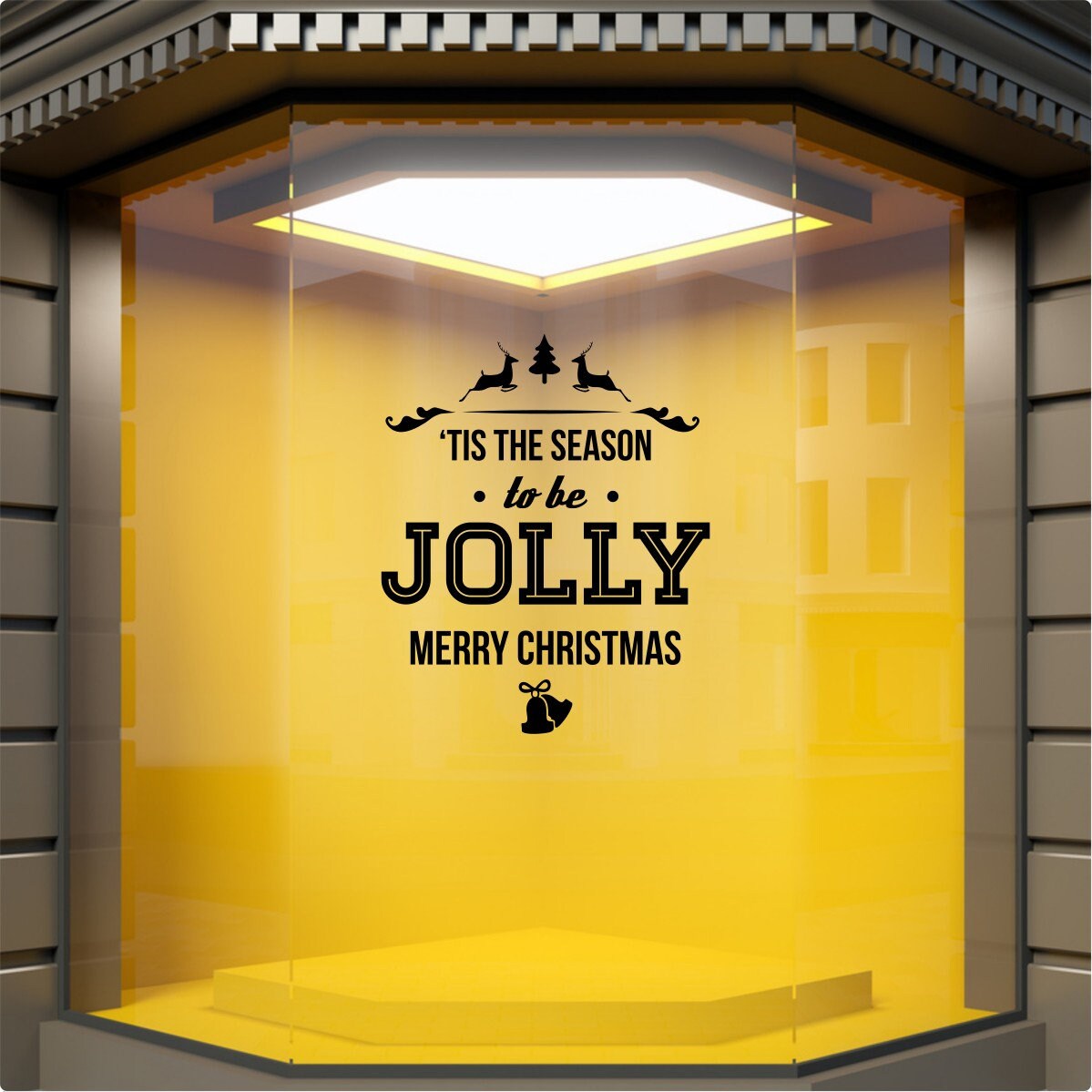 Tis The Season To Be Jolly Christmas Window Sticker product display image 5