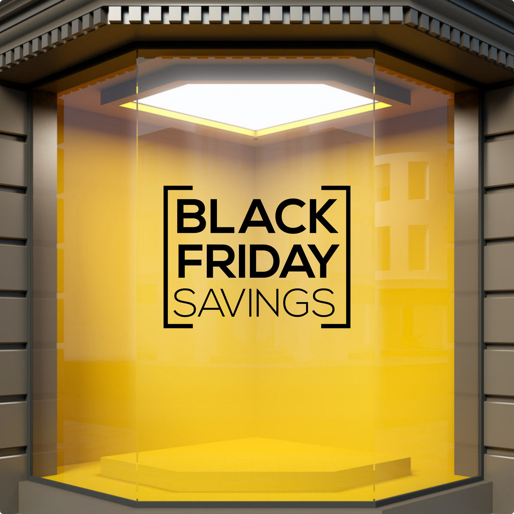 Black Friday Savings Shop Window Sticker product display image 2