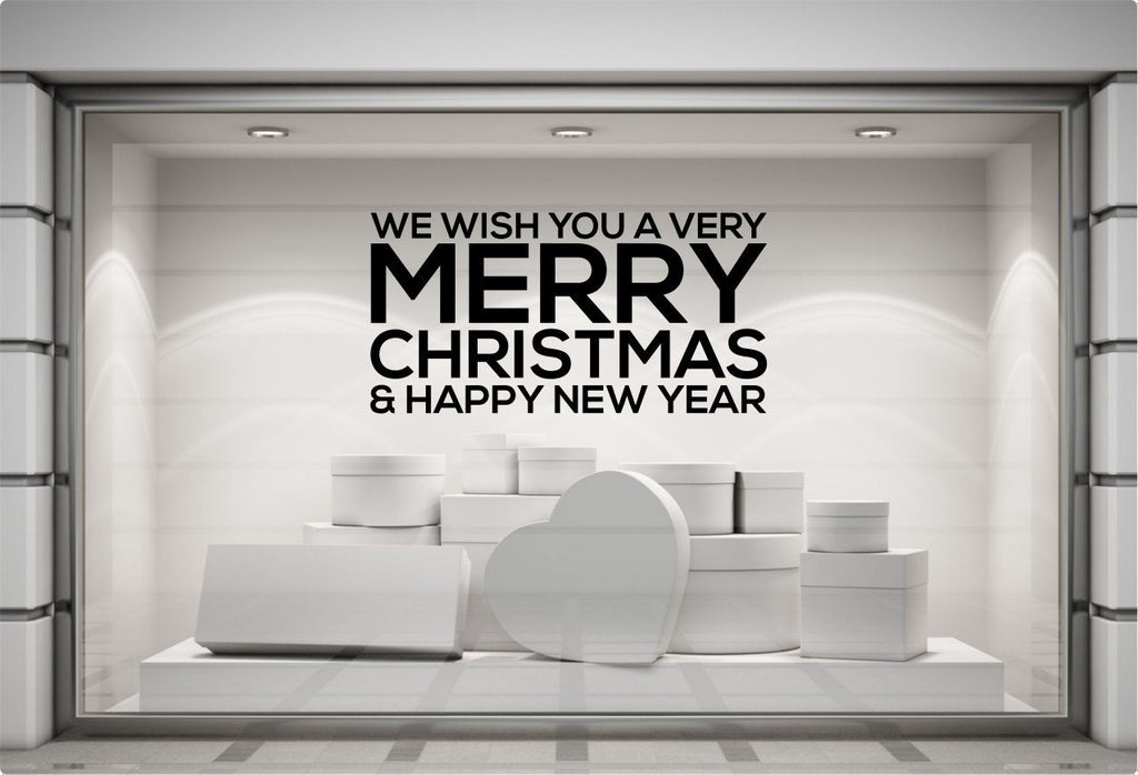 Bold Merry Christmas & Happy New Year Window Sticker product display image 7