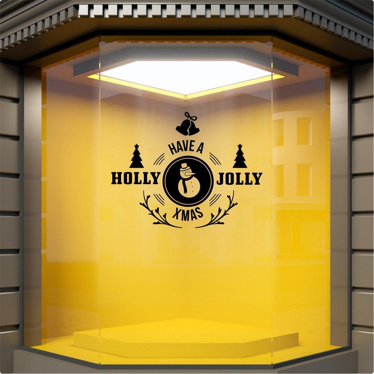 Have A Holly Jolly Xmas Window Sticker product display image 4