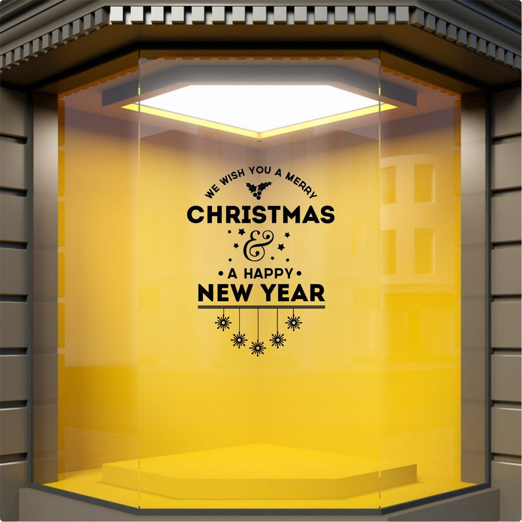 We Wish You A Merry Christmas Shop Window Sticker product display image 6