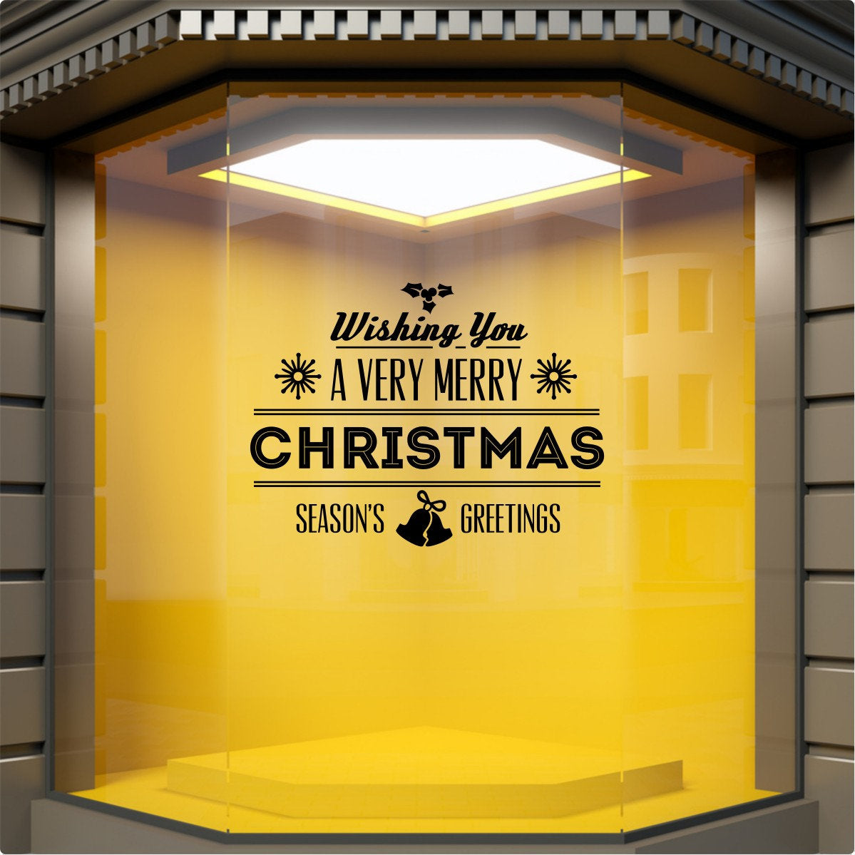 Wishing You A Very Merry Christmas Window Sticker product display image 2
