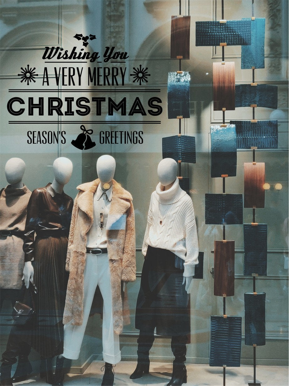Wishing You A Very Merry Christmas Window Sticker product display image 4