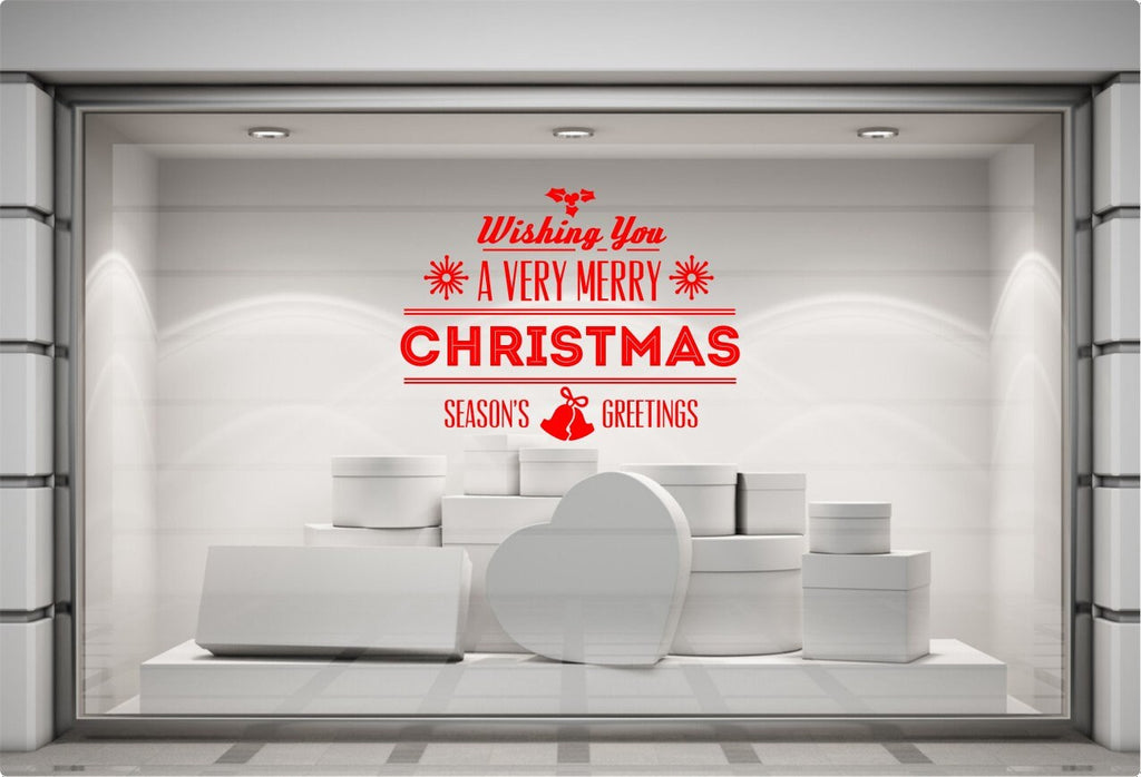 Wishing You A Very Merry Christmas Window Sticker product display image 5