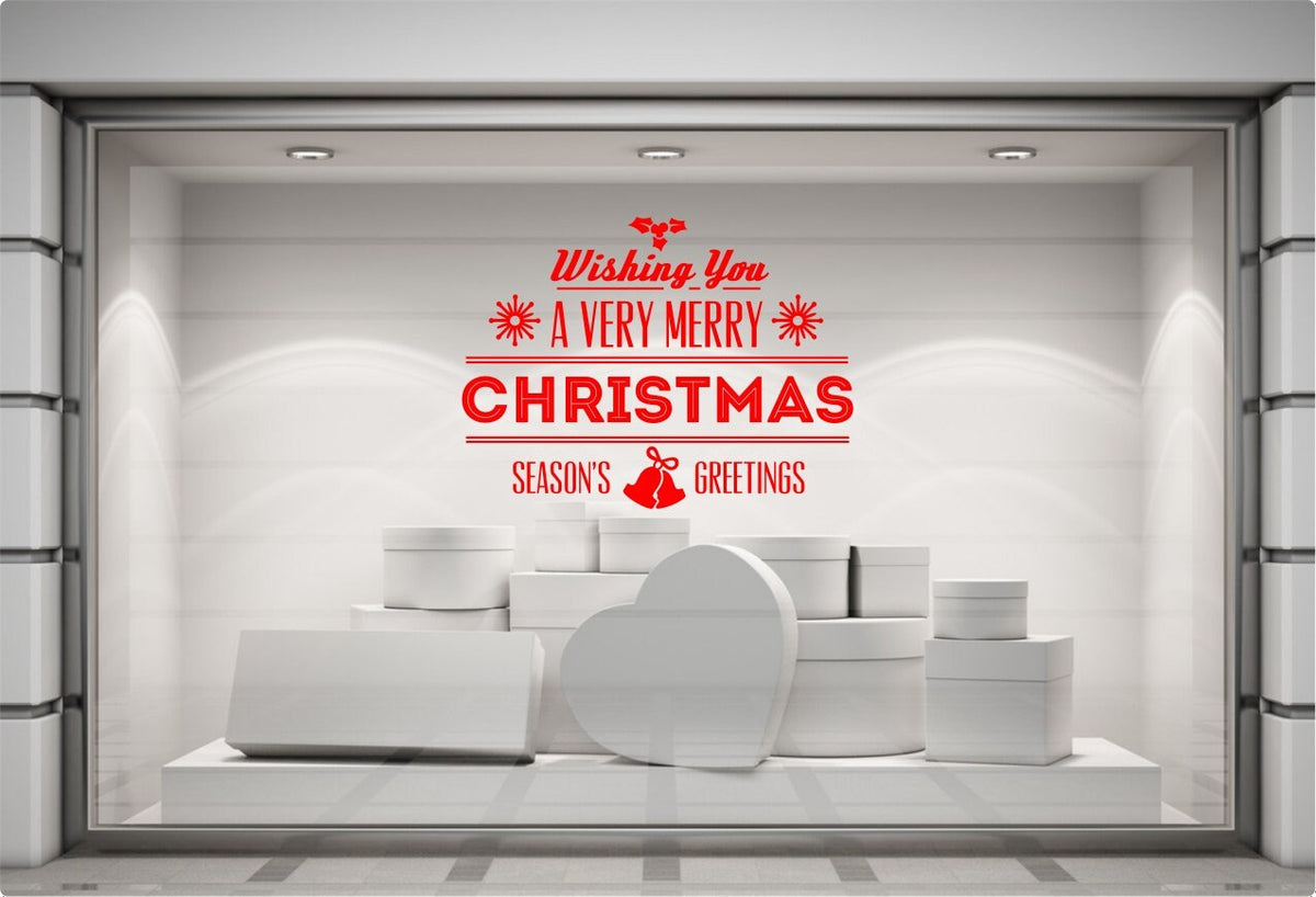 Wishing You A Very Merry Christmas Window Sticker product display image 5
