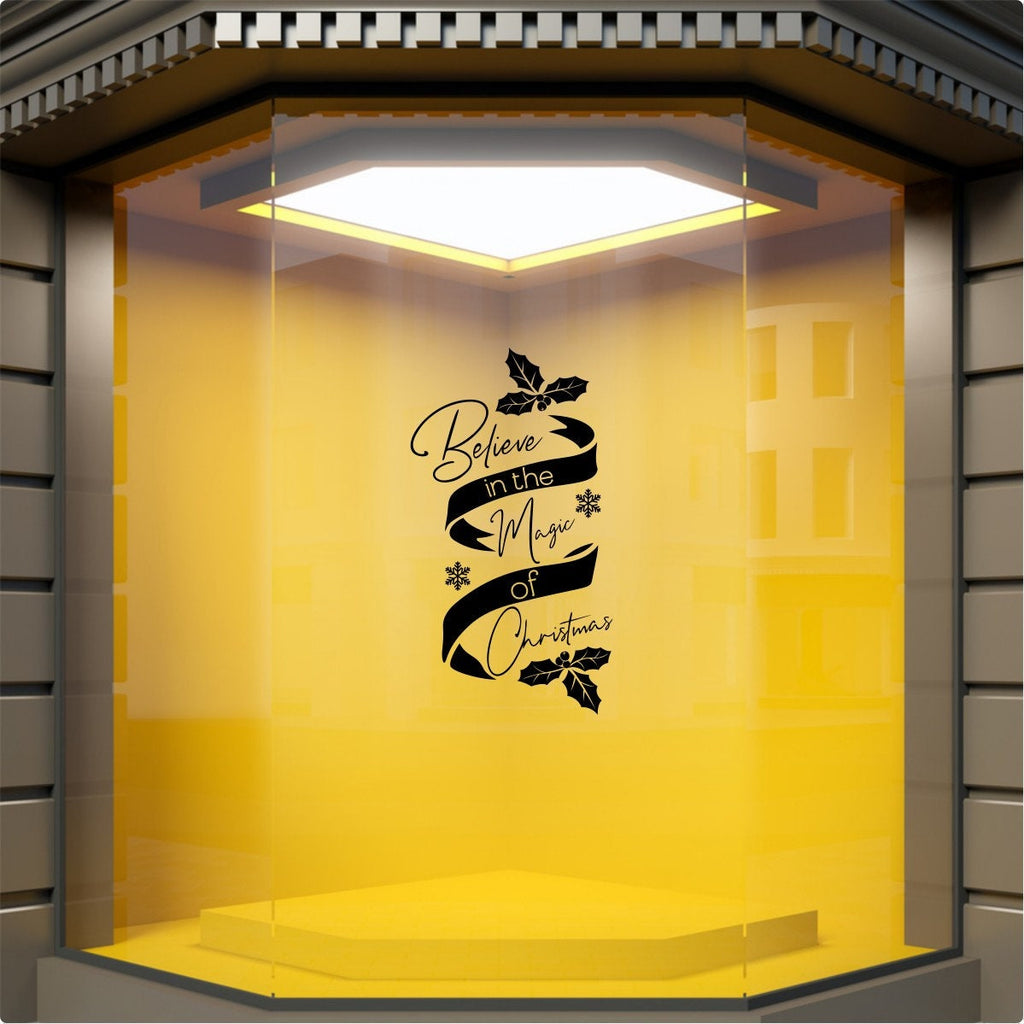 Believe in the Magic of Christmas Window Sticker product display image 4