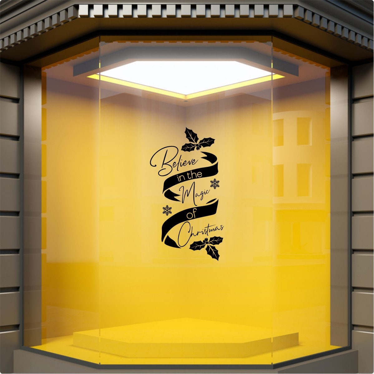 Believe in the Magic of Christmas Window Sticker product display image 4