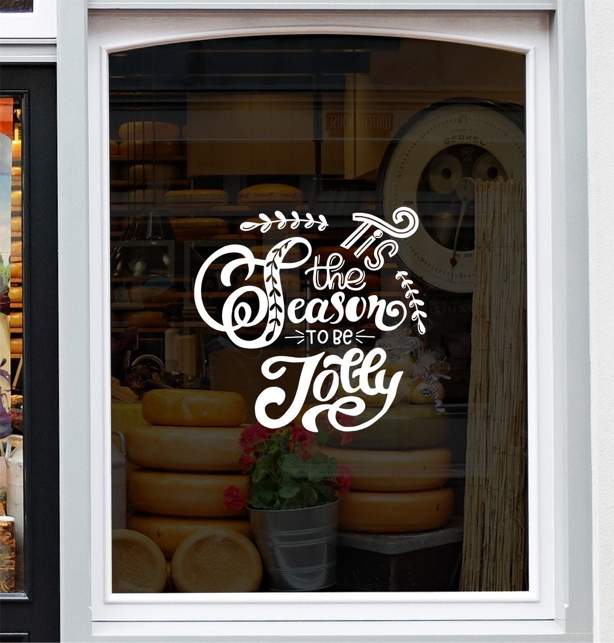 Tis the Season to Be Jolly Window Sticker product display image 3