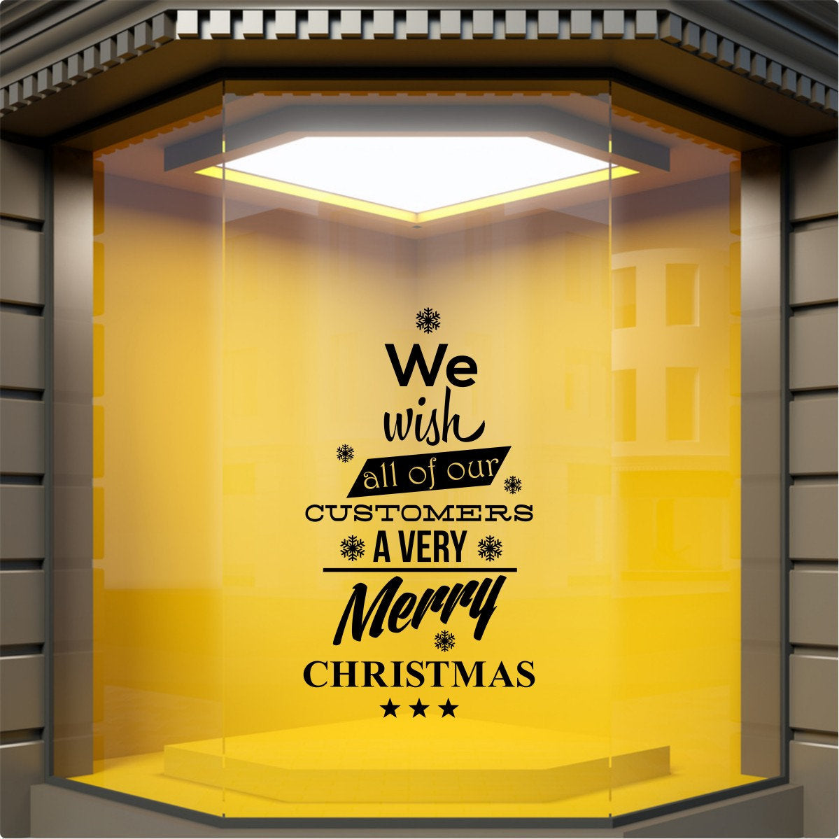 We Wish All Of Our Customers A Very Merry Christmas Window Sticker product display image 5