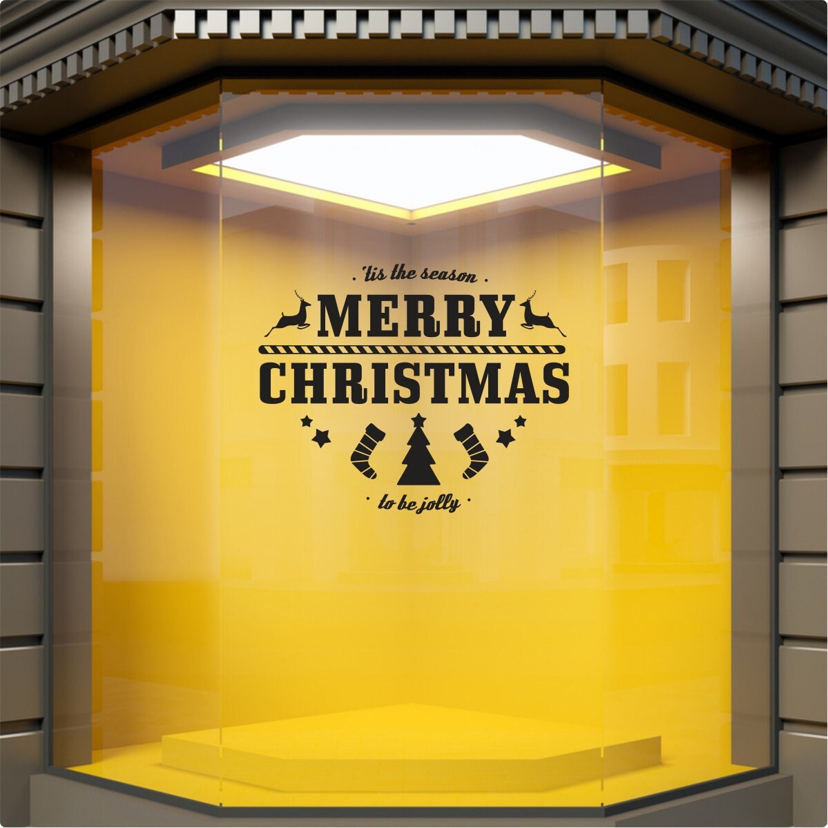 Tis The Season Merry Christmas Window Sticker product display image 2