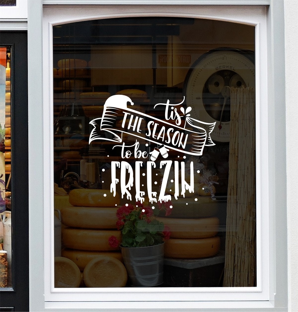 ’Tis the Season to Be Freezin’ Window Sticker product display image 3