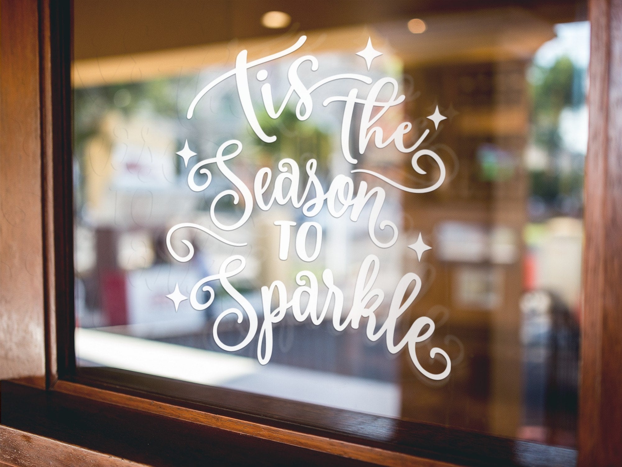 Tis the Season to Sparkle Window Sticker product display image 2