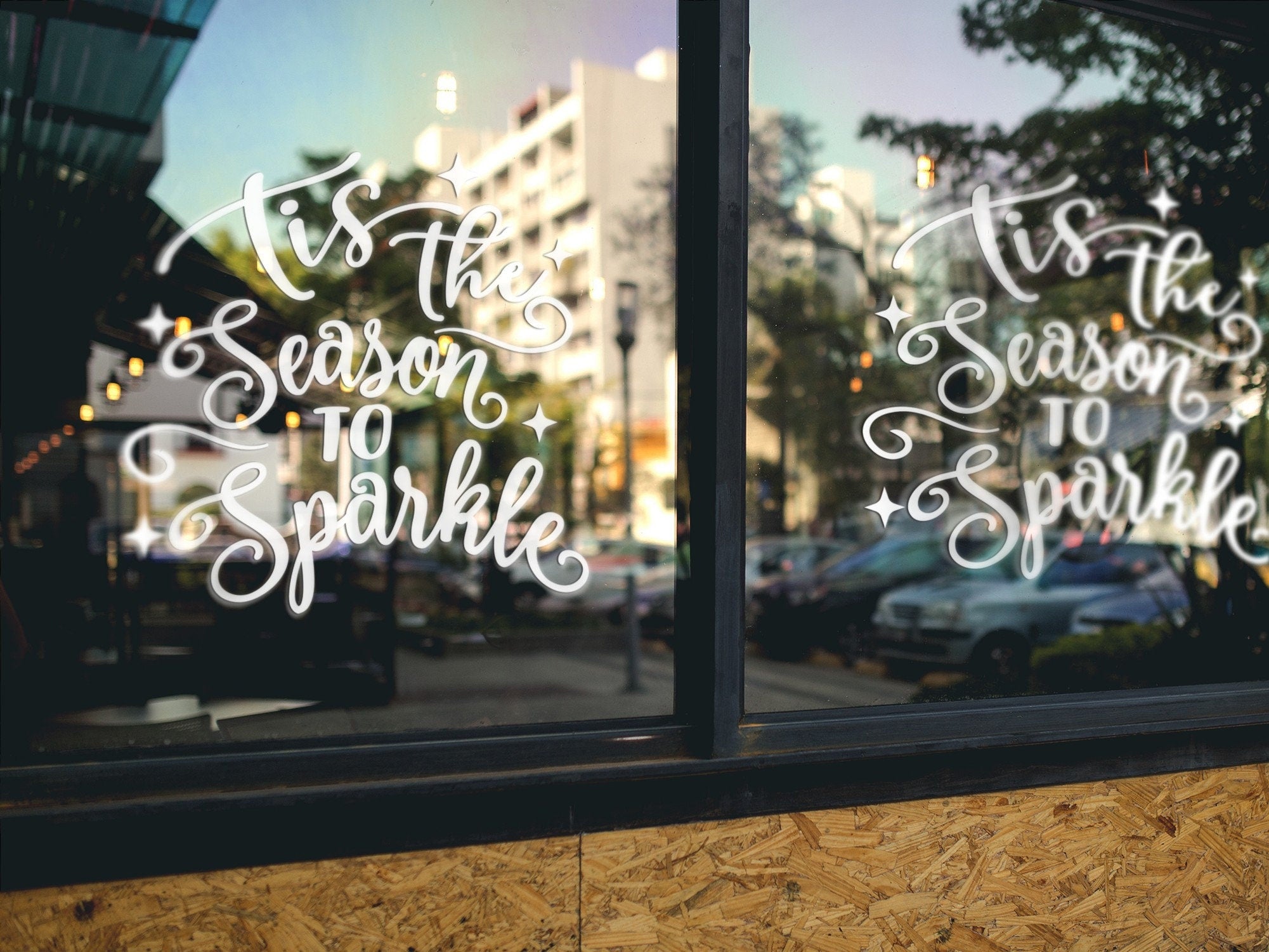 Tis the Season to Sparkle Window Sticker product display image 4