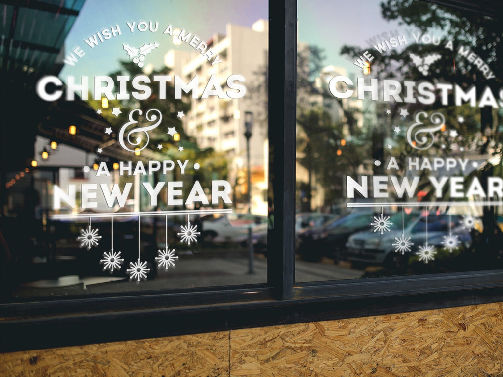 We Wish You A Merry Christmas Shop Window Sticker product display image 4