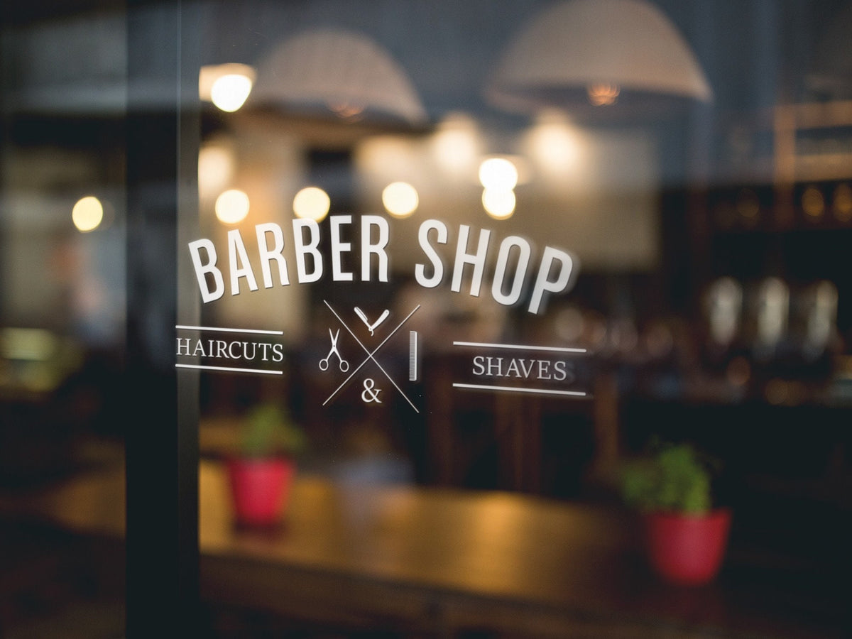 Barber Shop Window Sticker product display image 4