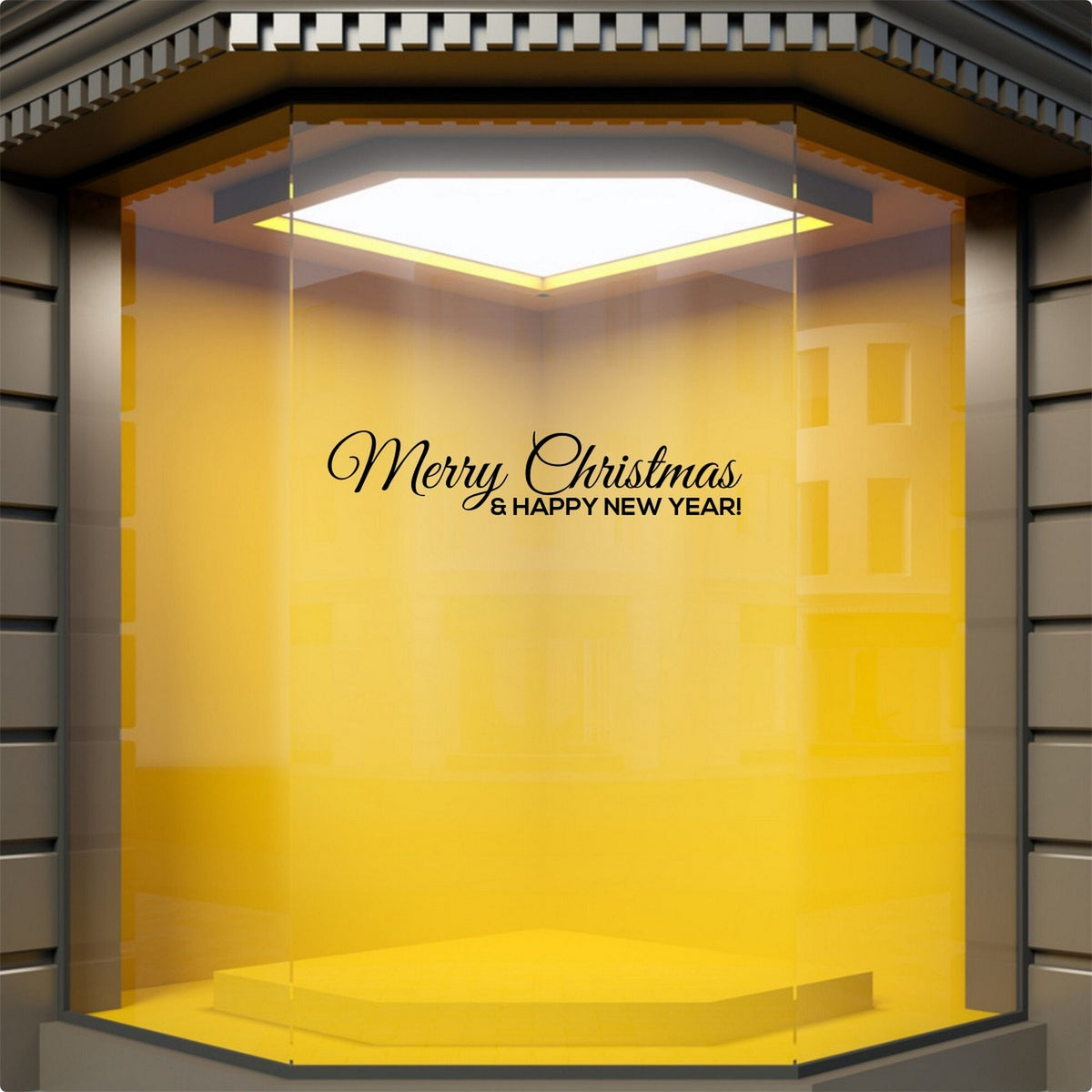 Merry Christmas and Happy New Year Window Sticker product display image 5