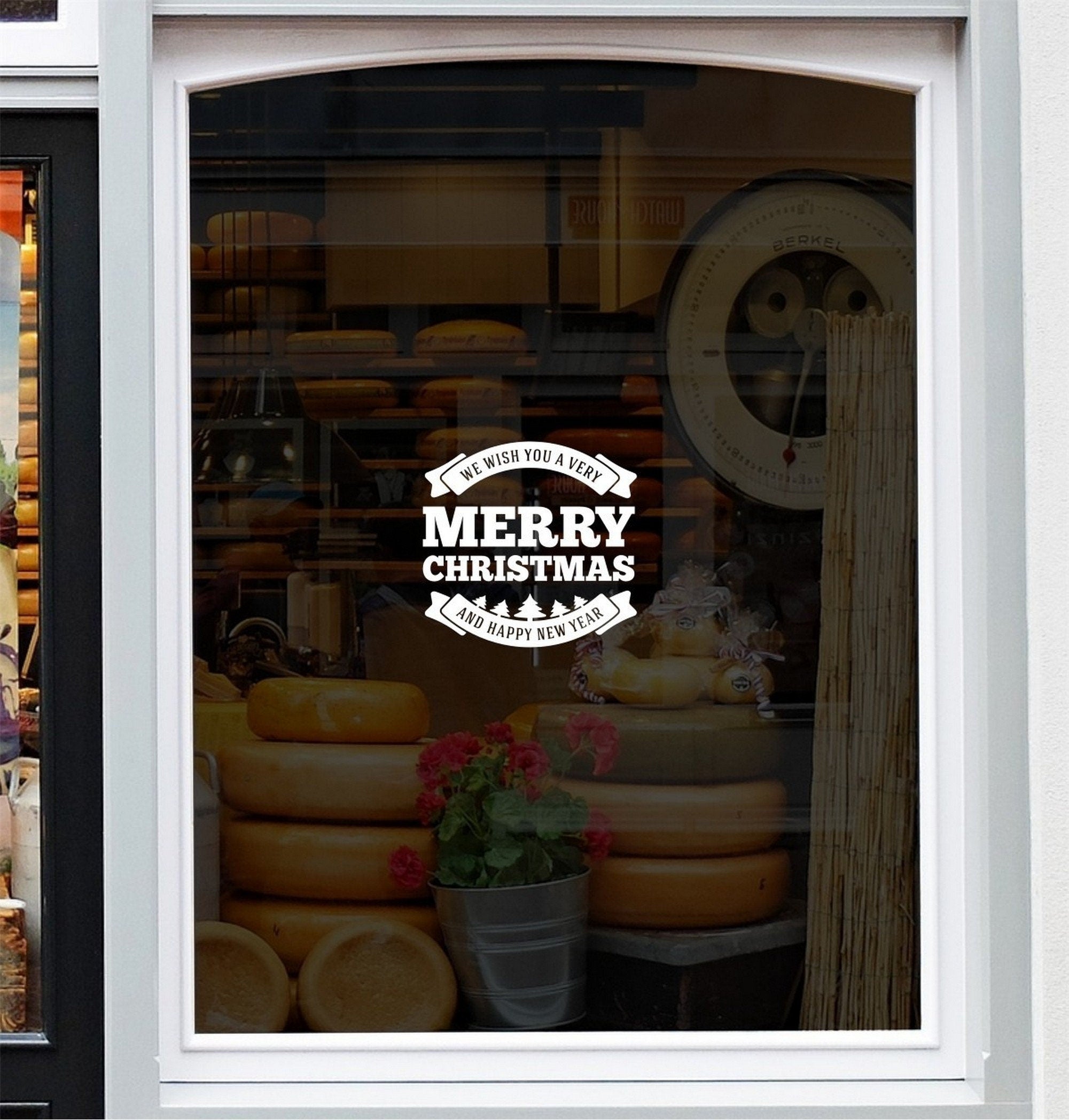 We Wish You A Very Merry Christmas Window Sticker product display image 2