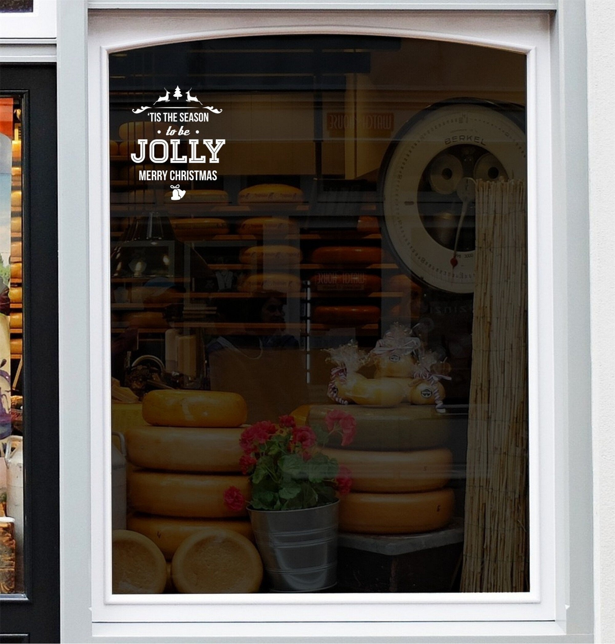 Tis The Season To Be Jolly Christmas Window Sticker product display image 3