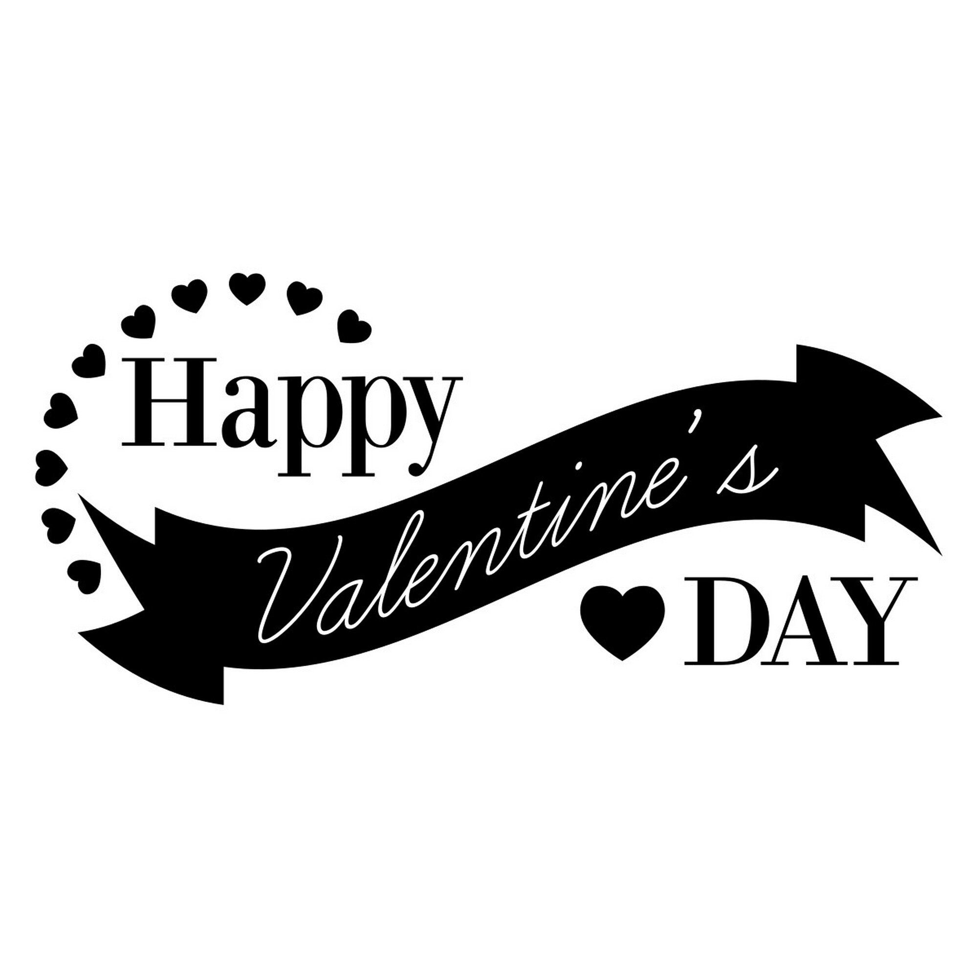 Happy Valentine’s Day window sticker detail