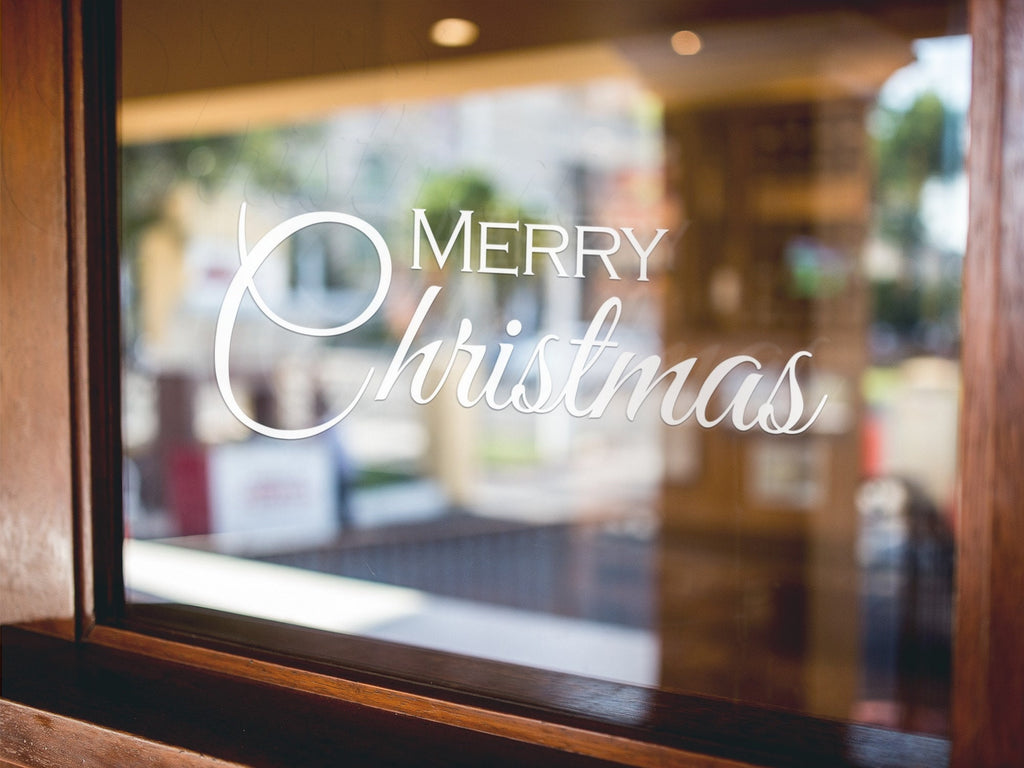 Elegant Merry Christmas Window Sticker product display image 3