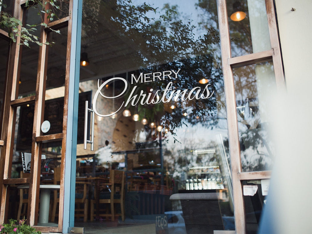 Elegant Merry Christmas Window Sticker product display image 2