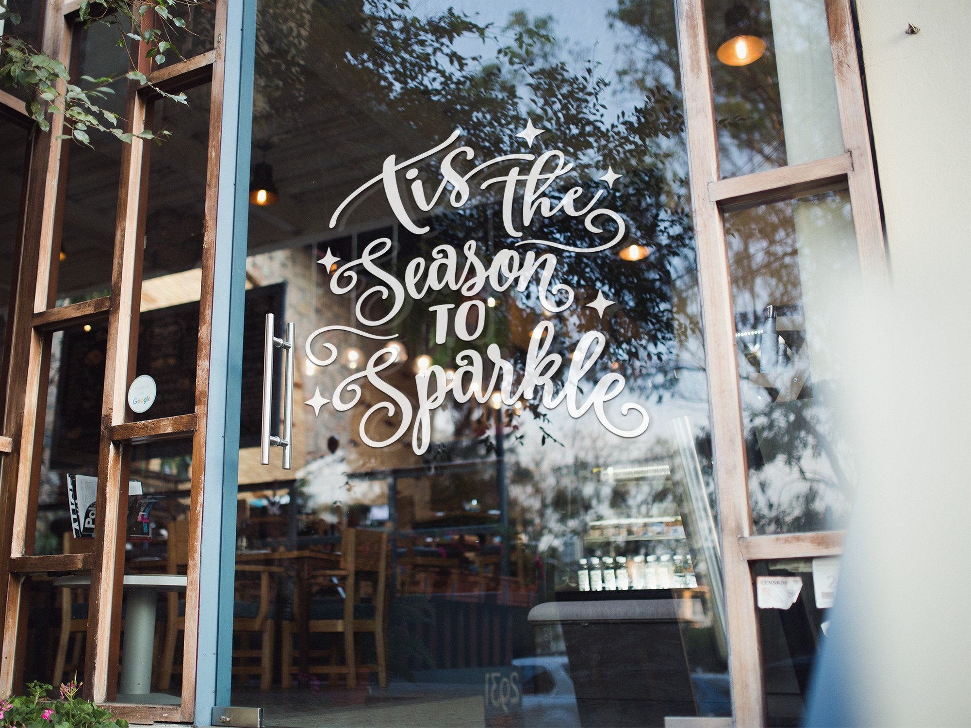 Tis the Season to Sparkle Window Sticker product display image 3