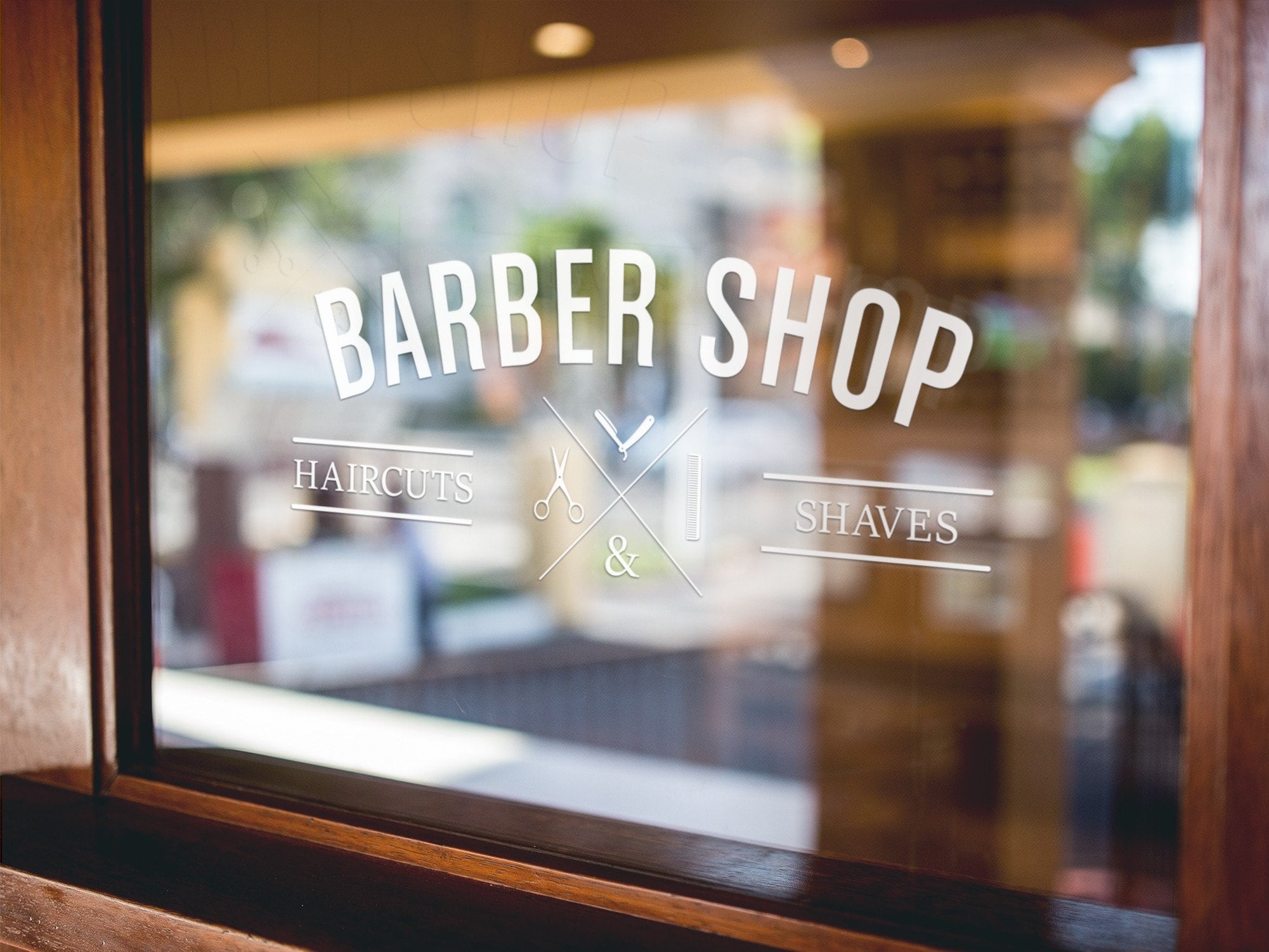 Barber Shop Window Sticker product display image 3