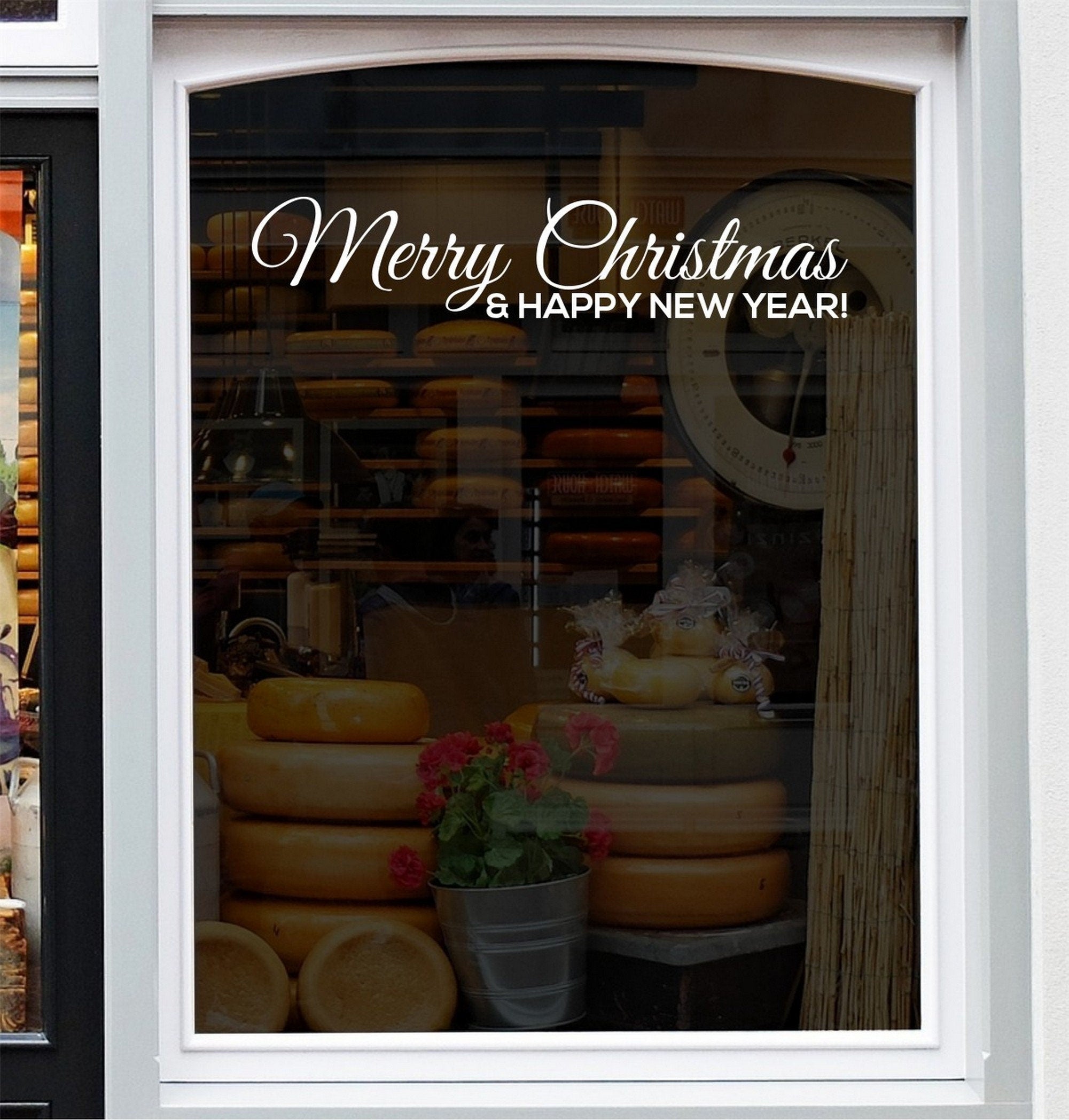 Merry Christmas and Happy New Year Window Sticker product display image 2