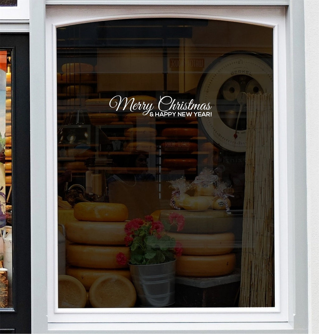 Merry Christmas and Happy New Year Window Sticker product display image 3
