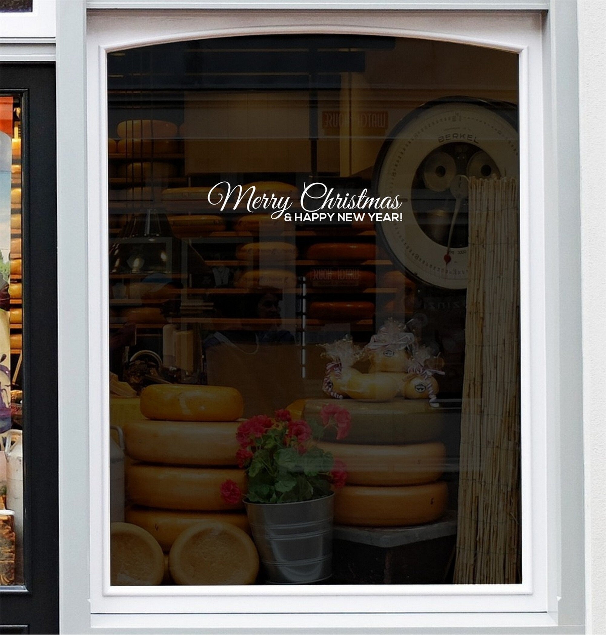 Merry Christmas and Happy New Year Window Sticker product display image 3