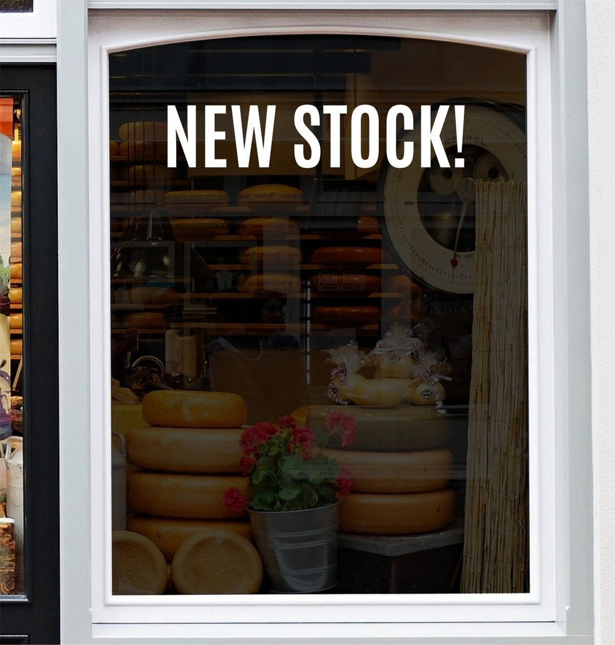 New Stock vinyl window decal design
