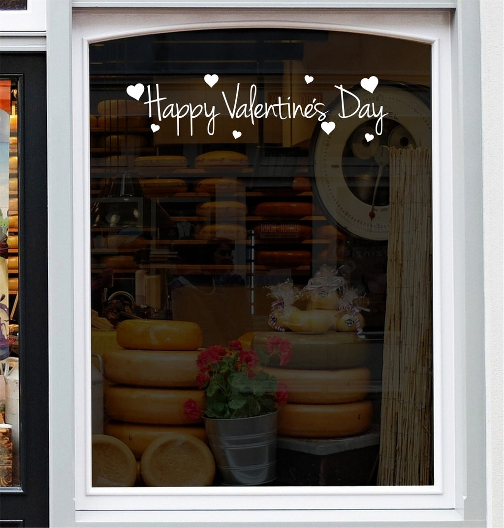 Happy Valentine’s Day vinyl window decal design