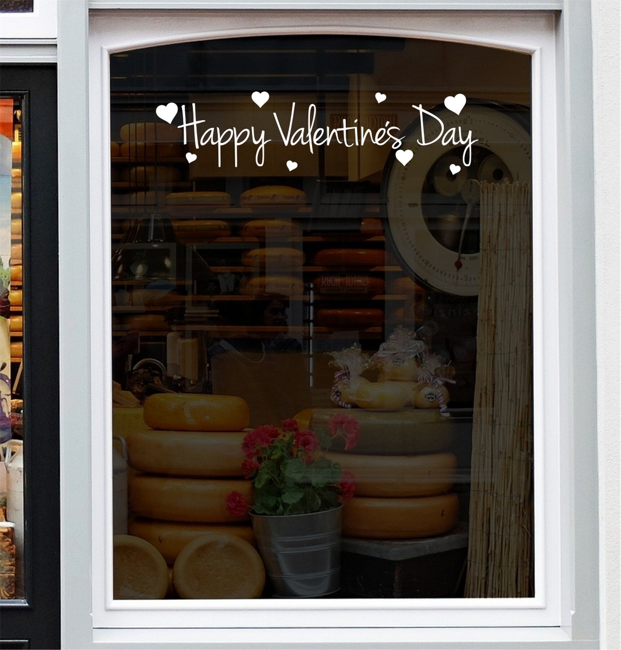 Happy Valentine’s Day vinyl window decal design