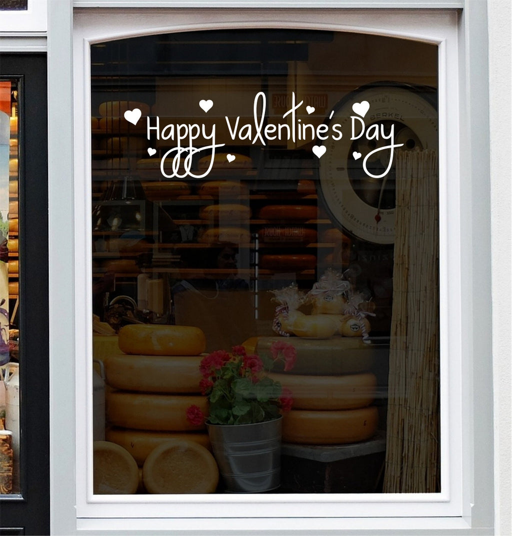 Happy Valentine’s Day Retail Window Sticker product display image 2