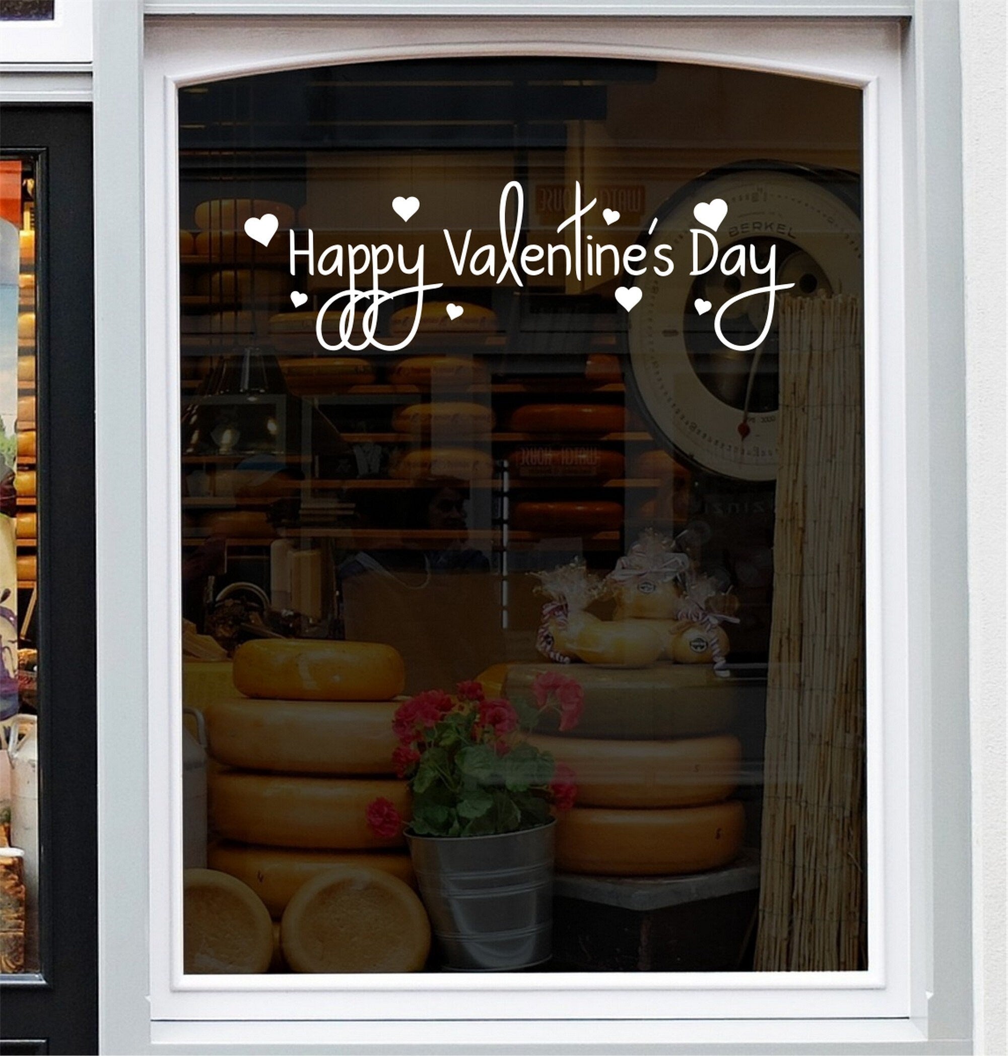 Happy Valentine’s Day Retail Window Sticker product display image 2