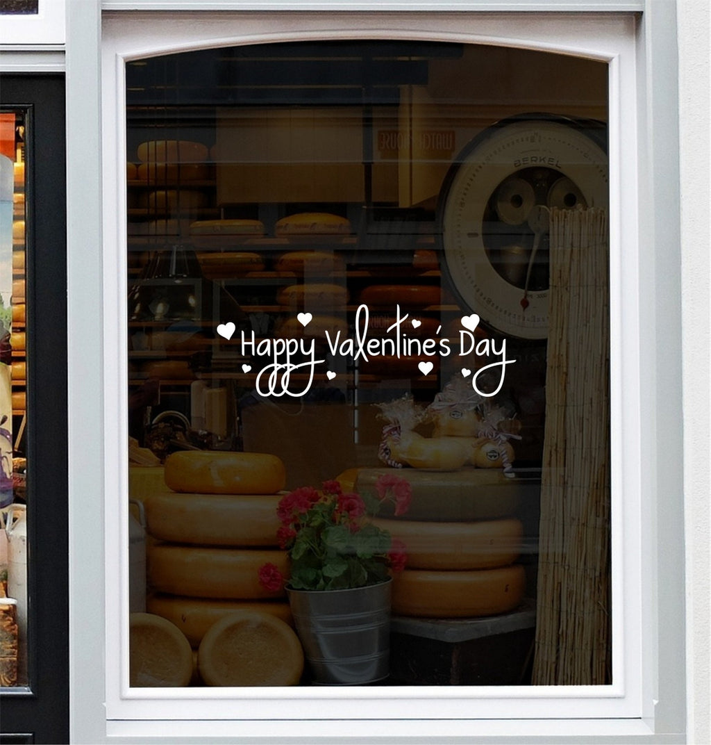 Happy Valentine’s Day Retail Window Sticker product display image 3