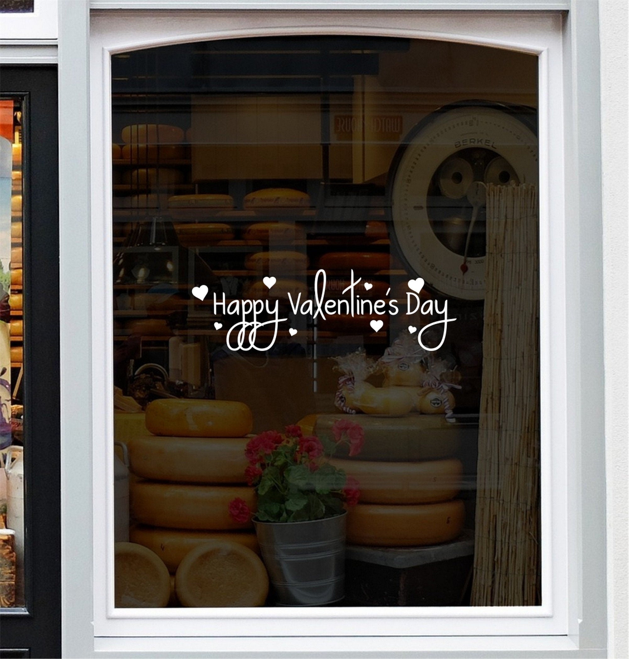 Happy Valentine’s Day Retail Window Sticker product display image 3