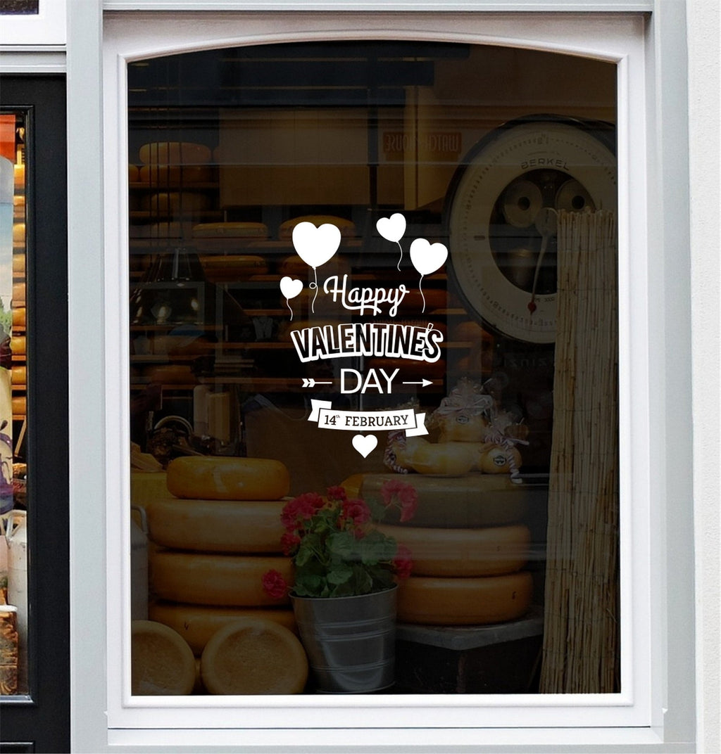 Vertical Valentine shop window sticker product image